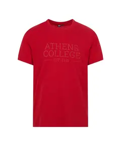 Unisex T-shirt με τύπωμα ATHENS COLLEGE, Size: XS